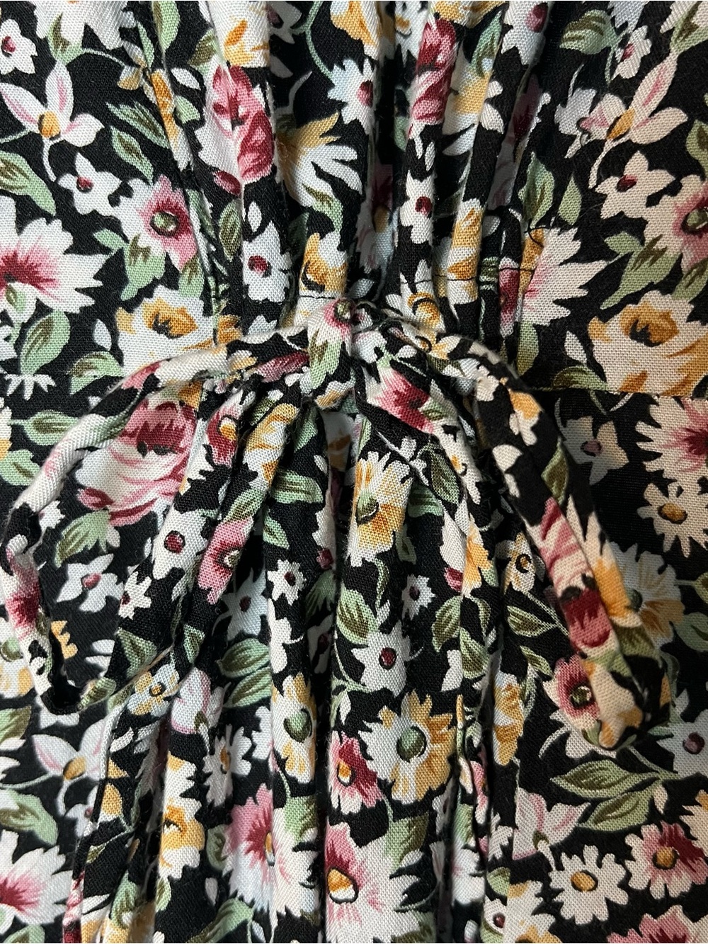 All That Jazz Vintage 90s Black Floral Button Front Maxi Dress Sz 13/14 - Picture 7 of 9